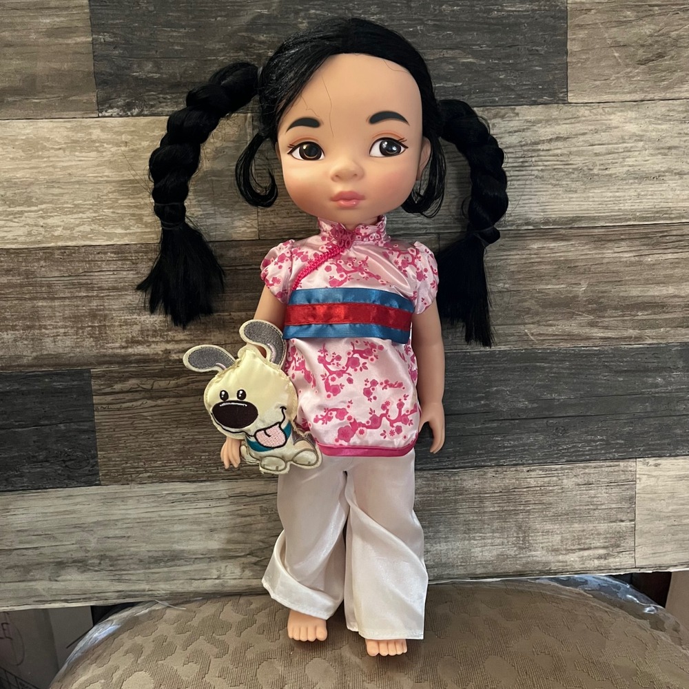 Disney Animators Collection Disney Store Mulan Doll Limited Edition Pink Dress